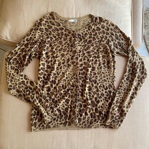Vintage H&M Leopard Print Cardigan Sweater